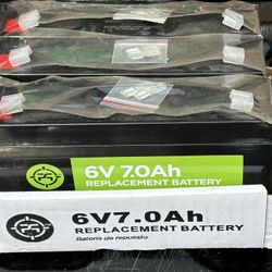3 BRAND NEW LEAD ACID 6V 7ah BATTERIES CAN BE BOUGHT INDEPENDENTLY AS WELL