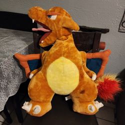 1999 Nintendo Pokémon Charizard Plush Play by Play Vintage 26"