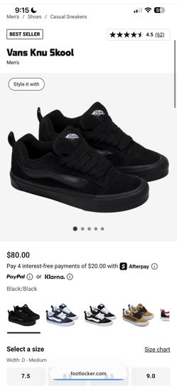 Selling Black Knoll Vans