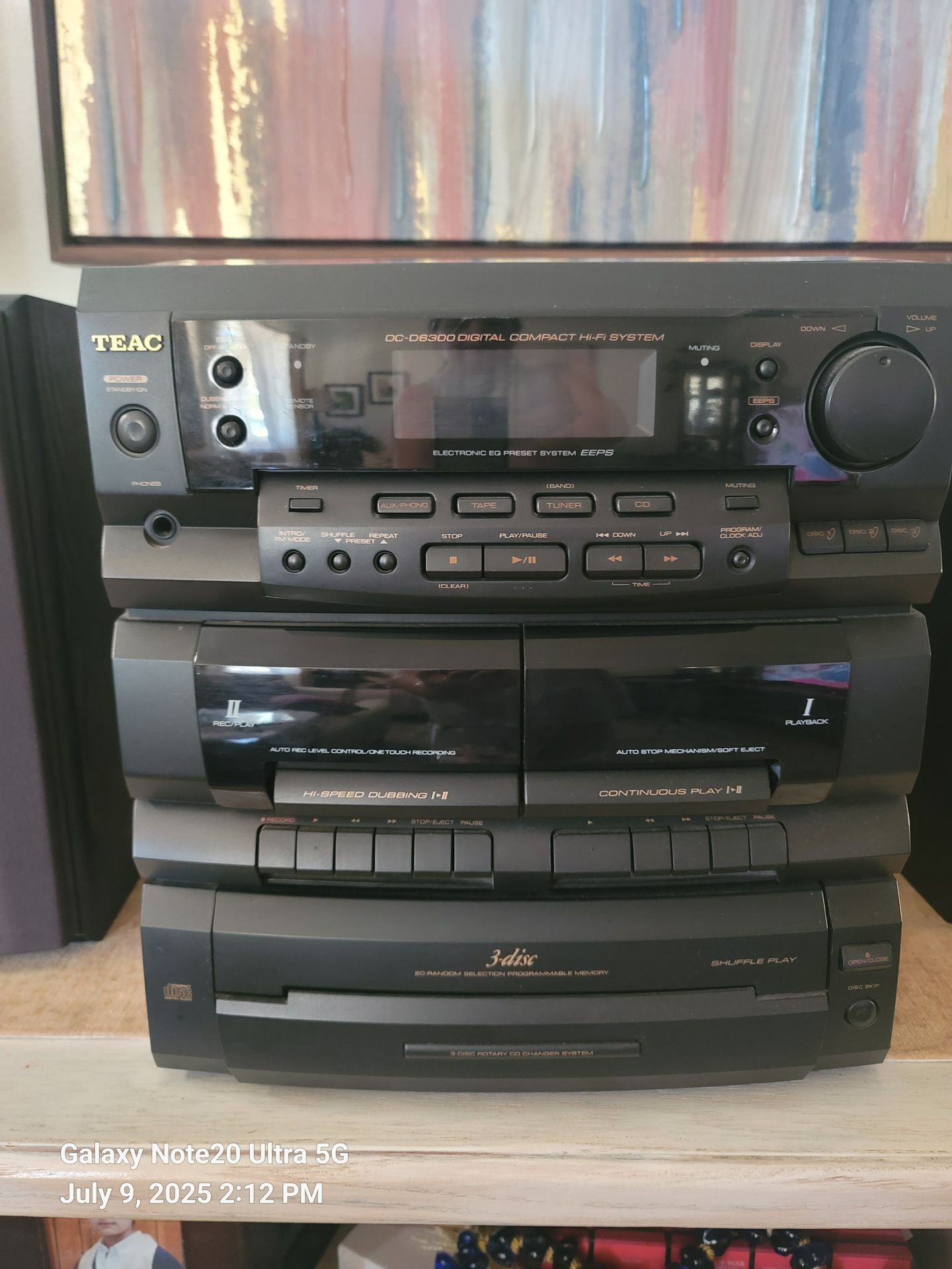 Teac Stereo System Record Player Casette Cd Player