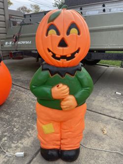 Standing Pumpkin Head Man Blow Mold