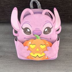 Loungefly Disney Lilo & Stitch Angel Pumpkin Glow-In-The-Dark Mini Backpack