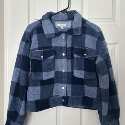 Sherpa Blue Plaid Jacket