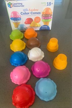 Learning resources Rainbow color cones