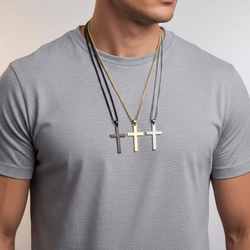 Stainless steel cross necklace