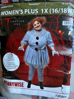 Women's Plus Size It Pennywise Halloween Costume