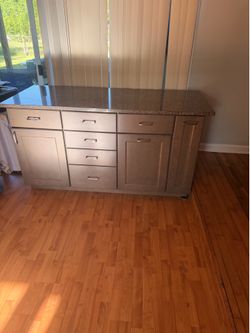 Granite kitchen island