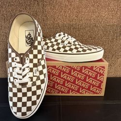 Brown Checkered Vans 