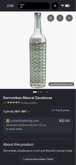 Derrumbes Mezcal Zacatecas 750ml