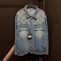 LOUIS VUITTON/Louis Vuitton LV monogram stitching hollow worn jacquard jacket M