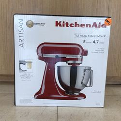 KITCHEN AID ARTISAN TILT-HEAD STAND MIXER 5QT 4.7L KSM150PSER EMPIRE RED