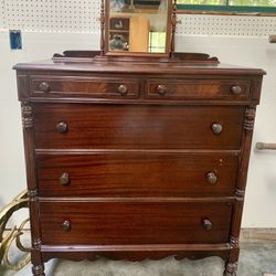 Antique Dresser With Mirror