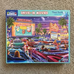 Jigsaw Puzzle DRIVE-IN MOVIES White Mountain NO MISSING PIECES 