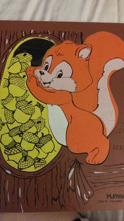 VINTAGE WOOD PLAYSKOOL PUZZLE