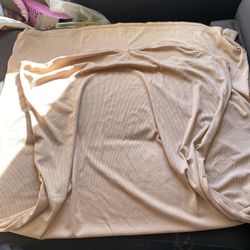 2 Piece Tan Plus Size Maxi Dress With Shrug