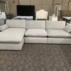 Grey Soft Cloud Sectional 