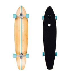 
Retrospec Zed Cruiser & Pintail Longboard Skateboard Complete - Bamboo & Canadian Maple Wood Cruiser w/Reverse Kingpin Trucks for Commuting, Carving 