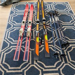 Skis Set 160cm Rossigni And 170cm  Hexcel 