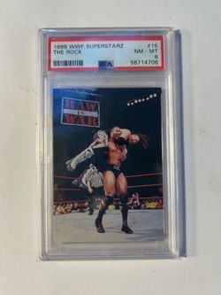1998 WWF Superstarz The Rock #15 PSA 8