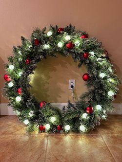 🎄 Like-New Collapsible Lit Foldable Electric Extra Large Christmas Wreath