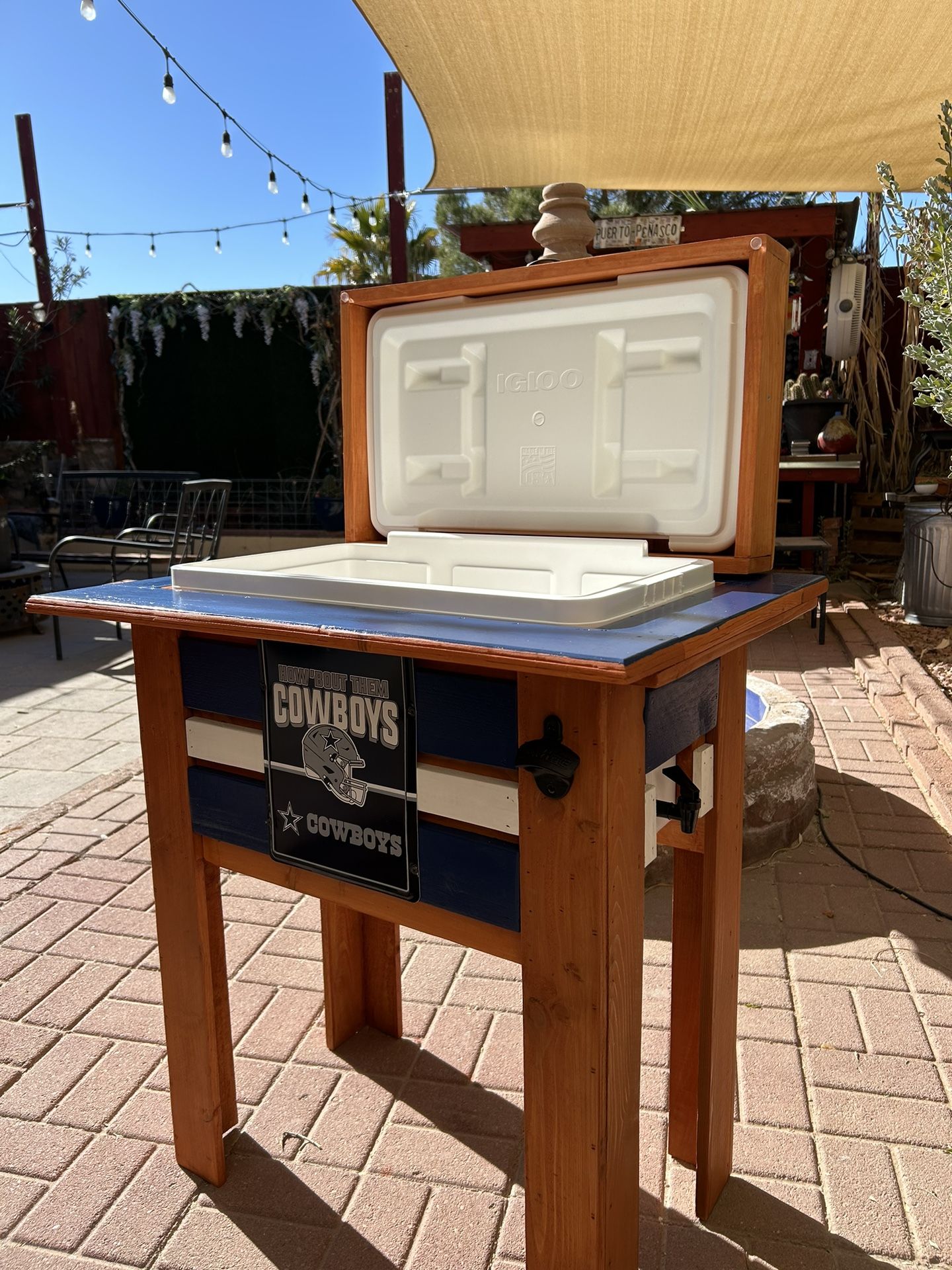 NFL, Wood Ice Chest, Football, Man Cave, Favorite Sport, Custom Made, Fan Approved!