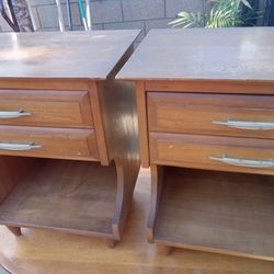 Original MID-CENTURY modern Solid Wood Nught Stands