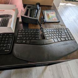 Microsoft Erogonomic Wireless Keyboard AND BRAND NEW Electric PC Duster!! 