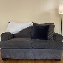 2 Seater gray fabric couch