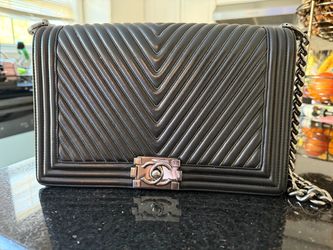 Authentic Chanel Rare Shimmery Le boy Bag