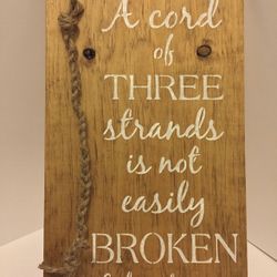 Wedding Ceremony Sign-A Cord of Three Strands-Unity Ceremony Sign