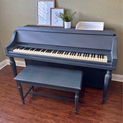 Blue/Gray Upright piano 