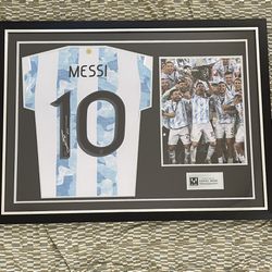 Lionel Messi signed/autographed and framed Argentina National Team Jersey 