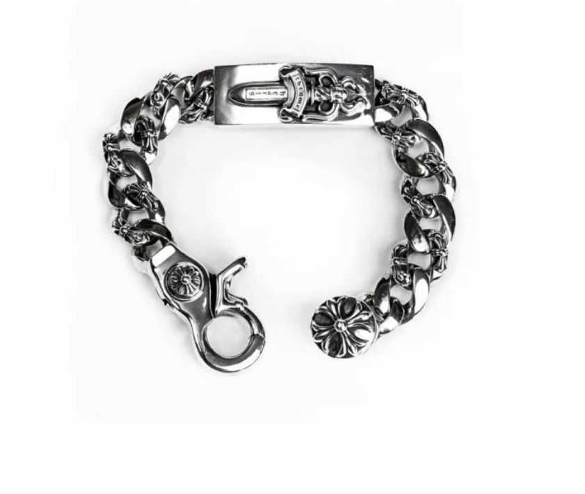 chrome hearts dagger id fancy link clip bracelet