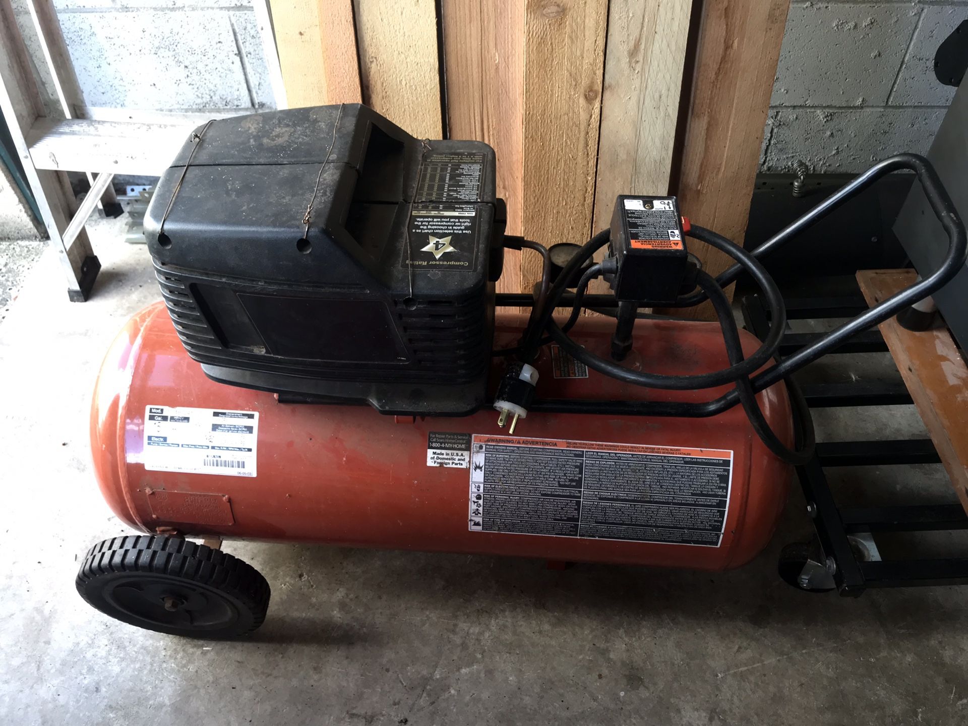 Craftsman 150 psi 3hp 15 gal Compressor