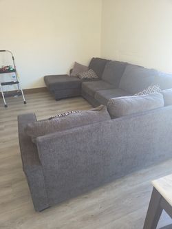Sectional Couch + Dining Table & 6 Chairs