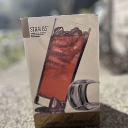 Luigi Bormioli Strauss Crystal Beverage Glass  13.5oz  - Set of 4 New In Box