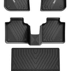 3W Floor Mats & Cargo Liner for BMW X1 2025 2024 2023, All Weather TPE Car Floor Liner Custom Fit for 23 24 25 BMW X1 Floor Mats for X1 Accessory