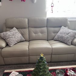 Recliner Leather Sofa.  
