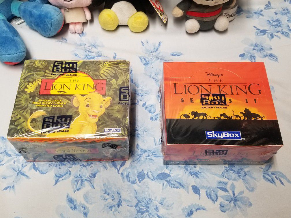 2 SkyBox 1994 Disney The Lion King Series 1 & II Trading Cards Factory Sealed Box