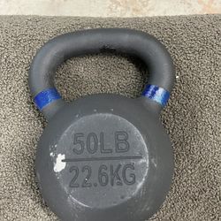 Cast Iron Kettlebell, Single, 50 lbs, New