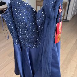 Beaded Lace V-Neck A Line Short Party Dress