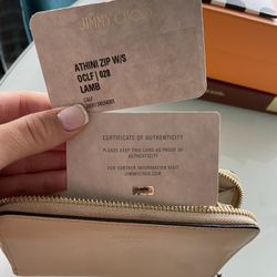 Jimmy Choo , beige wallet