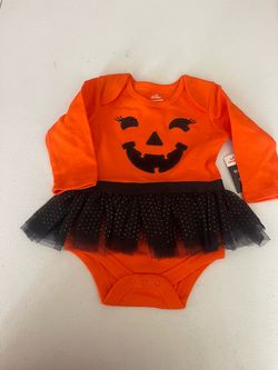Baby Halloween Pumpkin Tutu Bodysuit
