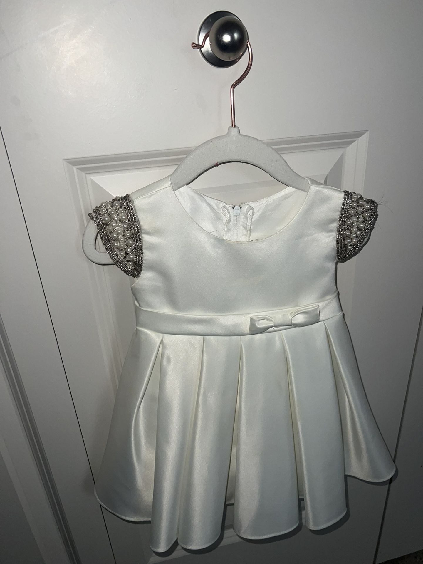 6 Month Dress White With Peals/Beads