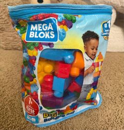 MEGA BLOKS First Builders Big Building Bag – 80 Pieces