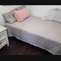 Futon/Bed black Faux Moving Sale 