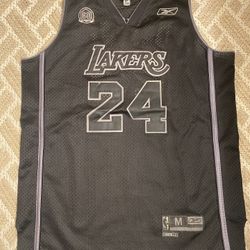 Authentic Reebok LA Lakers Kobe Bryant 24 60th Anniversary Jersey Black Size M