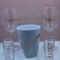 Customized Shot Glass, Coffee Mug & Wine Glass