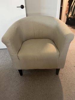 Beige accent chair