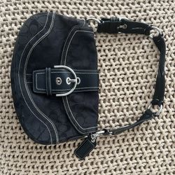 Vintage Black Coach Soho Canvas Shoulder bag